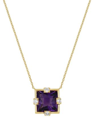 Bony Levy 18K 2.38 Ct. Tw. Diamond & Amethyst Necklace