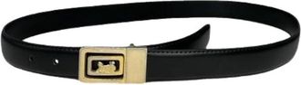 Celine Pre-owned Vintage Leren Riem - unisex - Vintage Accessoires - Zwart - ONE Size - Leer - Vintage