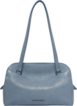 Orciani Lido Stark Small - Dames - Schoudertassen - Blauw - ONE Size - Leer - Tassen