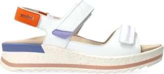 Mephisto Witte Ergonomische Brede Pasvorm Sandaal - Dames - Sandalen - Wit - 36 EU - Leer - Schoenen