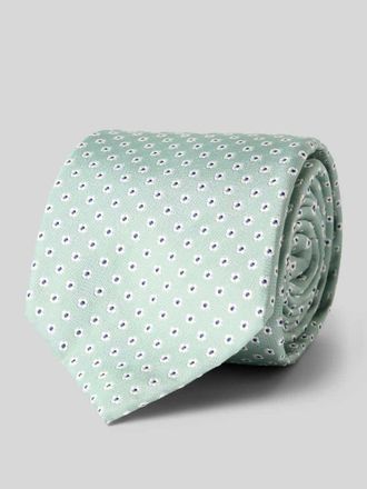 Gierremilano Seidenkrawatte aus reiner Seide mit Logo-Patch (7,5cm) in Hellgruen, Gr&ouml;&szlig;e 1