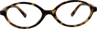 Miu Miu Glasses, unisex, Brown, Size: ONE SIZE Oval Sunglasses with Thin Frames