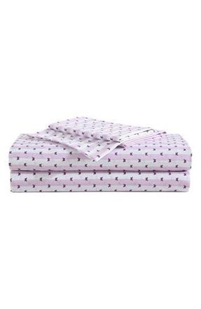 Betsey Johnson Butterfly Stripe Sheet Set in Purple at Nordstrom Rack, Size Queen
