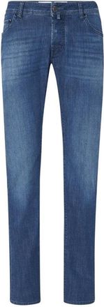 Jacob Cohen Super Slim Fit Dark Blue Jeans With Paisley-Print Bandana