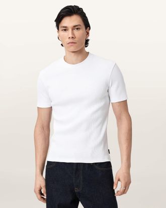 AllSaints Cotton Theo Short Sleeve Crew, Size: XXL