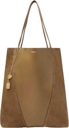 Chlo&eacute; Spin Tote - Dames - Shoppers - Bruin - ONE Size - Leer - Tassen