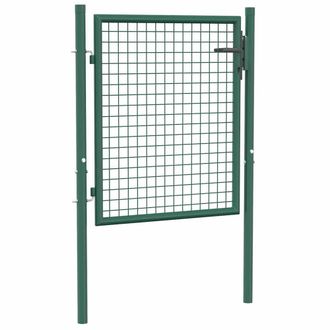 Berkfield Home Fence Gate Steel 100x75 cm Green