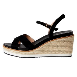 Cole Haan Cloudfeel Silvee Espadrille Wedges 75mm Black W32560 Womens
