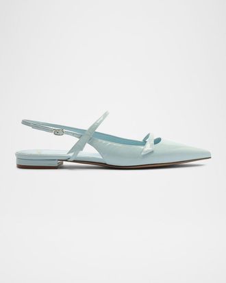 Alexandre Birman Tita Leather Slingback Flats