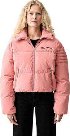 Karl Lagerfeld Gewatteerde Jas - Dames - Winterjassen - Roze - L - Polyester - Jassen