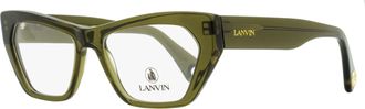 Lanvin Womens Modified Rectangle Eyeglasses LNV2627 319 Khaki 54mm