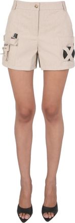 Moschino Beige Textured Shorts