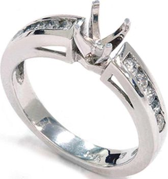 Pompeii3 1/2ct 14k White Gold Diamond Engagement Mount Ring Size Selectable