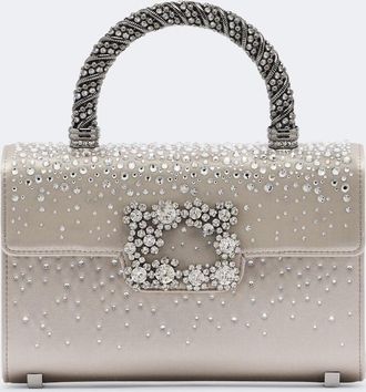 Roger Vivier Envelope embellished satin top-handle bag