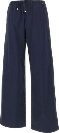 Herno Wide Broeken - Dames - Wijde Broeken - Blauw - L - Katoen - Broeken