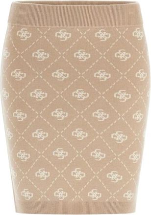 Guess Sarah Rok - Dames - Korte rokken - Beige - S - Wol - Rokken