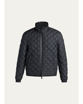 Moncler Mens Avrelie Diamond Quilted Padded Shirt Jacket