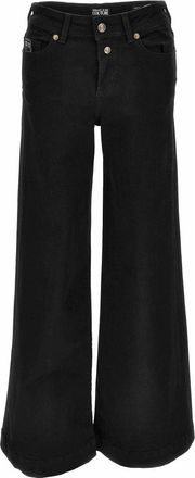 Versace Jeans Couture Wijde Jeans - Dames - Loose Fit Jeans - Zwart - W29 - Katoen - Jeans