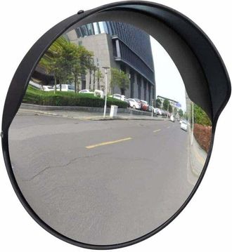 OEM Espejo De Tr&aacute;fico Convexo Para Exteriores De Pl&aacute;stico Pc Negro De 30 Cm