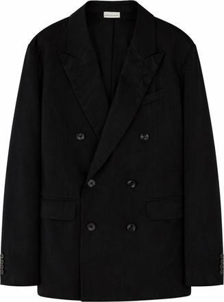 Dries Van Noten Balto Viscose-Blend Double-Breasted Blazer