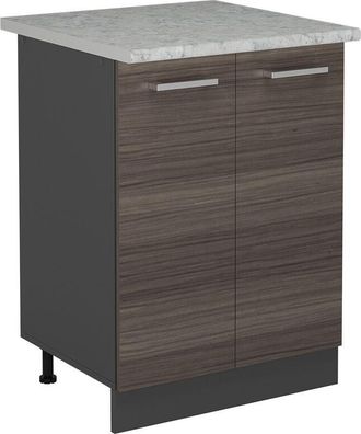 Vicco Mueble Bajo De Cocina R-line, Gris Noble, 60 Cm Et M&aacute;rmol, Vicco