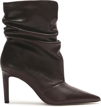 Kazar Liza Enkellaarsjes met Hak - Dames - Laarzen met Hak - Bruin - 39 EU - Leer - Schoenen