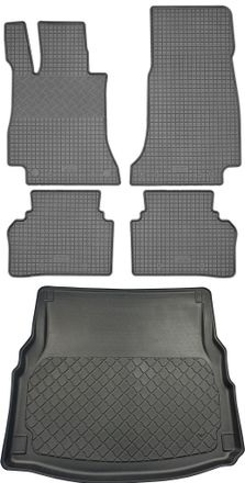 OEM Juego De Alfombrillas De Goma Para Coche Y Maletero Para Mercedes Clase E W213/c238 Coup&eacute; (3 Puertas) Desde Abril De 2017