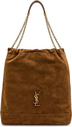 Saint Laurent Jamie Pochon Large Suede Shoulder bag - Brown - One Size