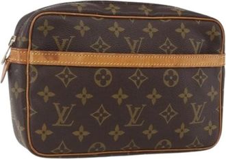 Louis Vuitton Pre-owned Canvas Clutch - Dames - Vintage Clutch - Bruin - ONE Size - Vintage