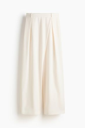 H&M Weite Hose im Wickelschnitt - Weiss