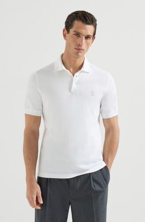 Brunello Cucinelli Piqu&eacute; polo shirt in White at Nordstrom, Size Xxx-Large Eu