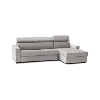 Talamo Italia Talamo Italia Sof&aacute; Fijo Marica, Sof&aacute; De Esquina, 100% Made In Italy, Sof&aacute; De Sal&oacute;n Con Chaise Longue, En Tela Acolchada - Pen&iacute;nsula Contenedor Derecho