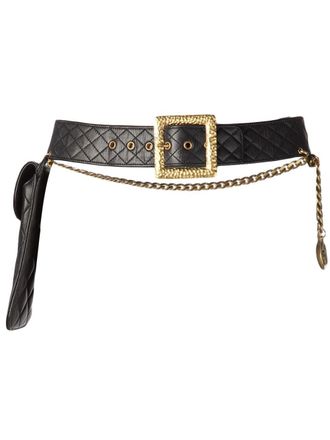 Chanel quilted holster belt - Black
