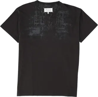 Maison Margiela Short-Sleeved Faded Graphic Black Cotton T-Shirt