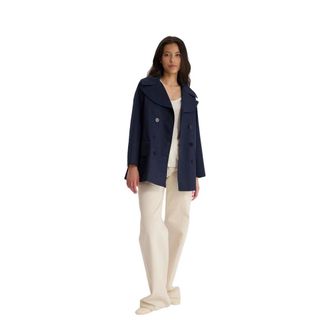 Ines De La Fressange S&eacute;raphine Jas - Dames - Mantel - Blauw - L - Katoen - Jassen