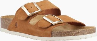 Hush Puppies Womens Hush Puppies Brixley Mule Suede Womens Tan Standard Sandals - Brown - Size: 5