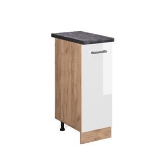 Vicco Armario De Farmacia R-line, Blanco Alto Brillo, 30 Cm, Et Antracita