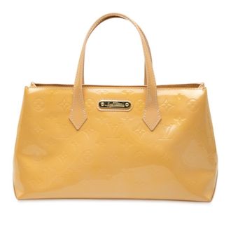 Louis Vuitton Beige Blanc Corail Patent Leather Handbag Tote Bag (Pre-Owned)