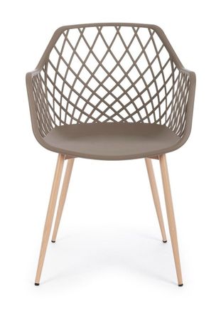 BIZZOTTO Silla acero gris paloma