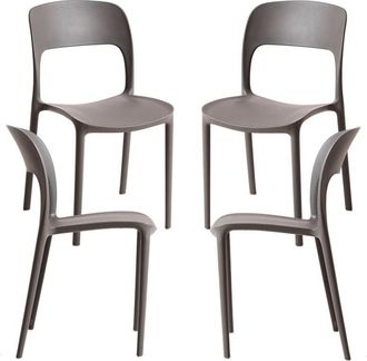 Regalos Miguel Regalos Miguel - Packs Sillas Jardín - Pack 4 Sillas Inis - Gris oscuro