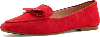 Cole Haan Payson Soft Construction Bow Womens Flat Shoes Salsa Suede : 10.5 B - Medium, Leather