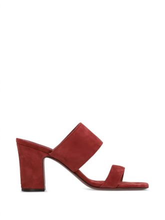 PARIS TEXAS Womens Ava Block Heel Sandal In Brandy