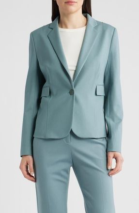 BOSS Jia Water Repellent Blazer in Reef at Nordstrom, Size 12