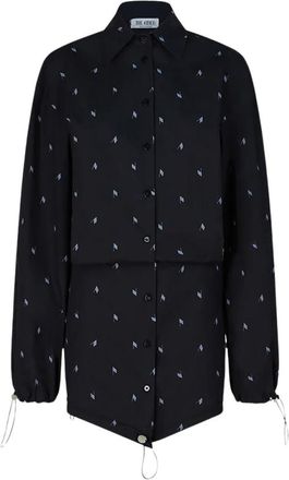 The Attico Dames, Blouses & Shirts, Zwart, Maat: 2XS Katoen