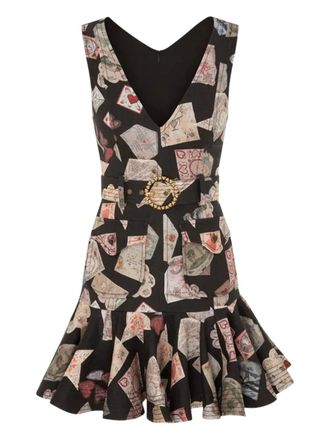 Zimmermann Dream Flip belted ruffled mini dress - Black