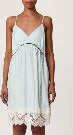 Plan C Dress Light Viscose Twill Lace In Morning Mist