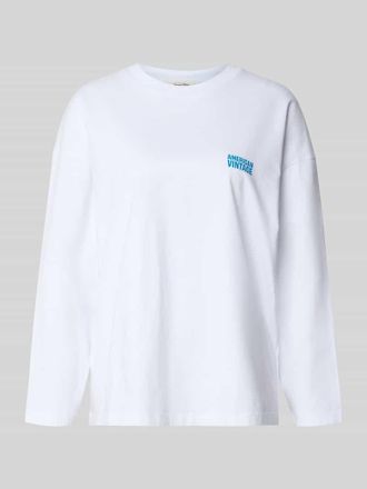 American Vintage American Vintage Longsleeve mit Label-Print Modell GIXY in Weiss, Gr&ouml;&szlig;e XS/S