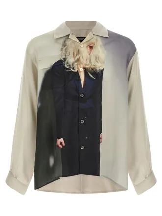 Undercover Beige Rayon Mens Blouse