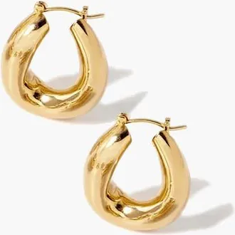 Yoj Falin Maxi Hoop Earrings In Gold at Nordstrom