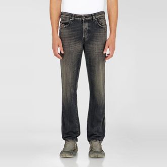 Diesel Slim Jeans Regular Waist 1993 D-Vyl, Black/Dark grey, Button fly